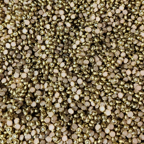 3mm round ceramic gold stones
