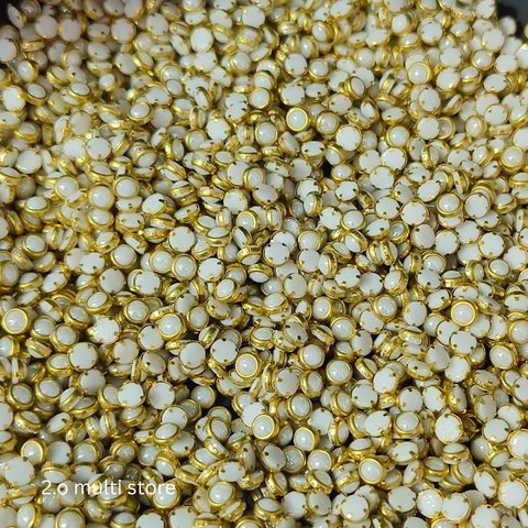 4mm round ceramic pearl stones