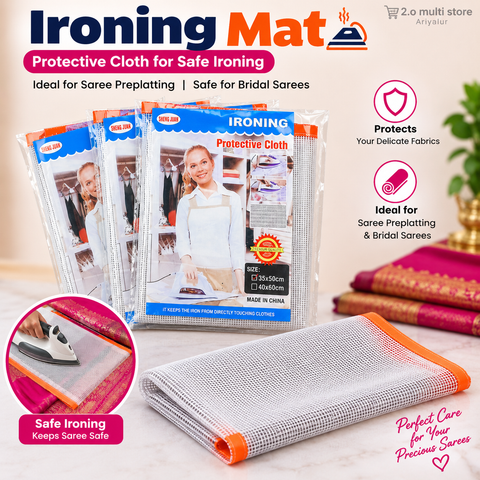 Ironing Mat – Protective Cloth for Saree Pre-Platting & Safe Ironing