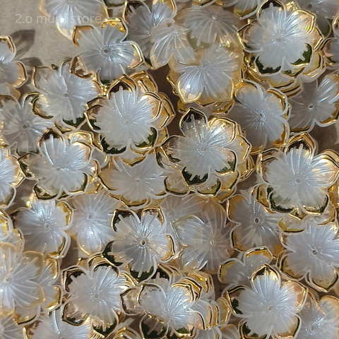 Flower type -light white with gold border