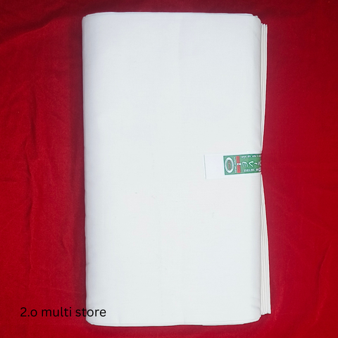Poplin cloth ( Premium 1st quality)- half white colour