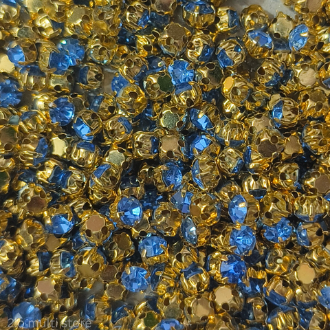 Clip stone 4mm- Royal blue