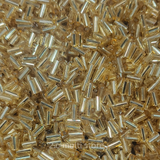 Dull gold tube beads