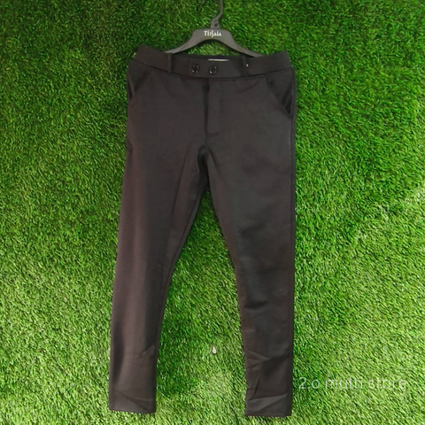 branded double cloth black lycra pant