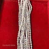 drop shape crystal beads white