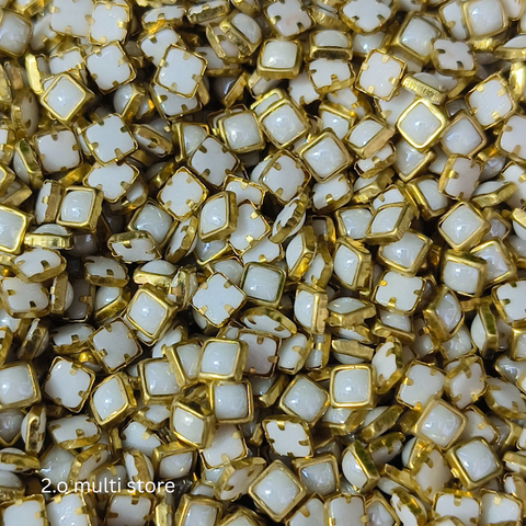 4*4 square ceramic pearl stones