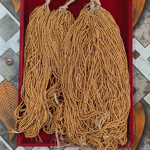 round gold bunch beads 4mm