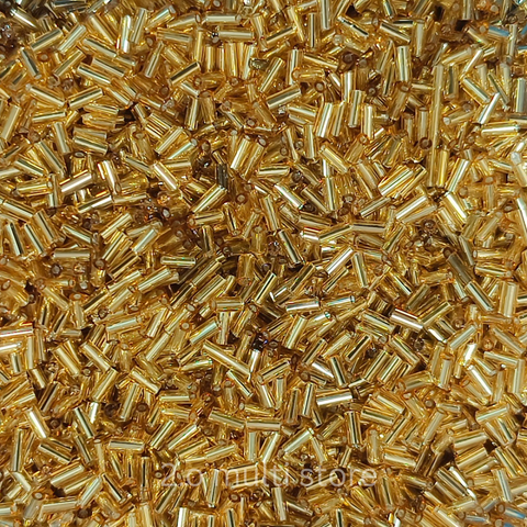 shinning gold tube beads