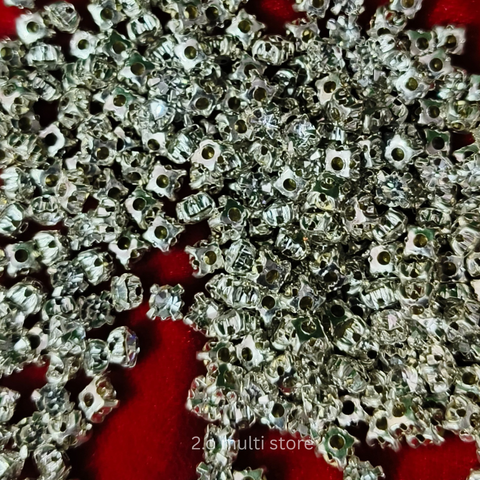 Silver base clip stone 4mm