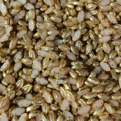 6k eye shape ceramic gold stones