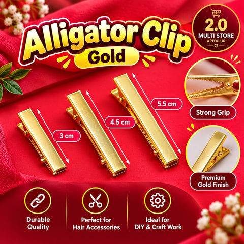 Alligator clip gold