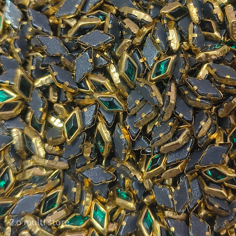 Diamond shape - colour kundan stones