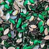 Eye shape kundan stone Green colour
