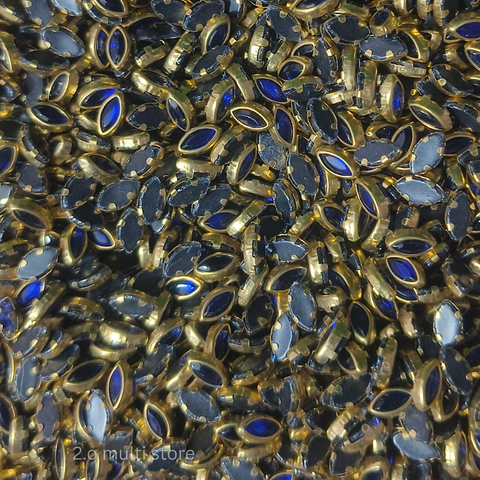 6k eye shape -Dark blue
