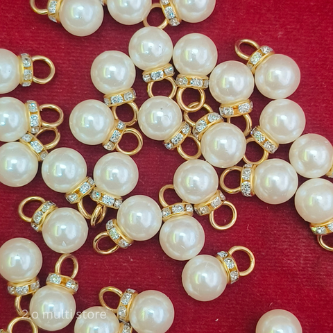 Pearl spacer -Gold hanging