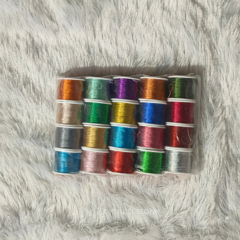 Multi colour zari thread small( 20 pcs)
