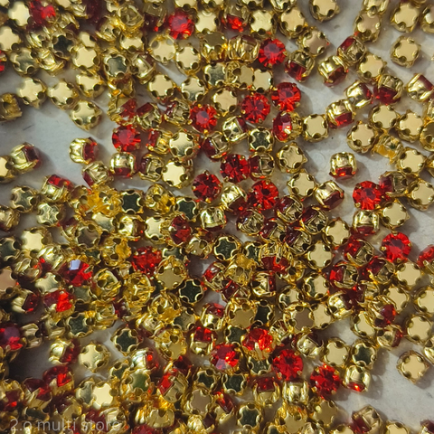 Clip stone 4mm-red