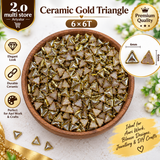 6*6t triangle ceramic gold stones