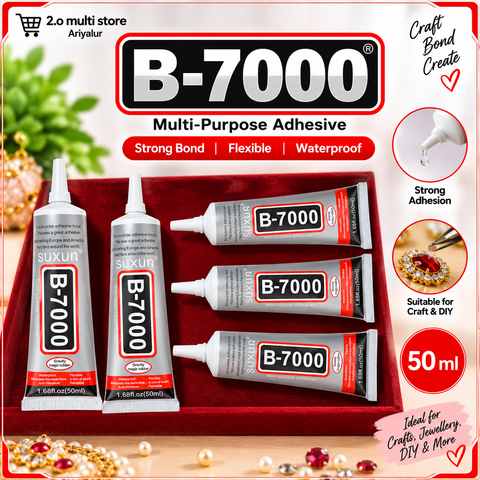 B-7000 Multi-Purpose Glue 50ml | Strong Adhesive for Jewellery, Crafts & DIY