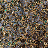 Moon shape dark green