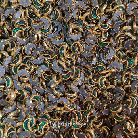 Moon shape dark green