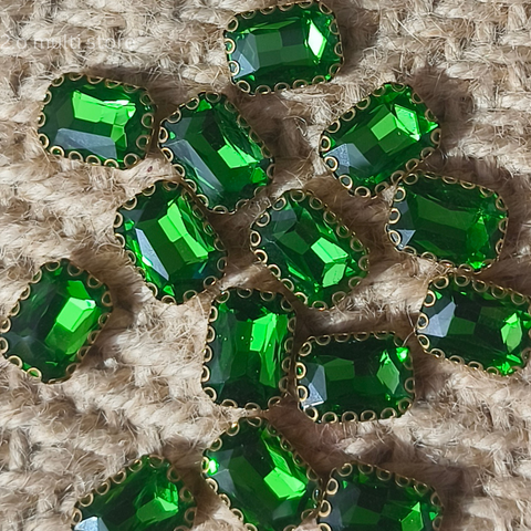 Clip stone -green 10*14