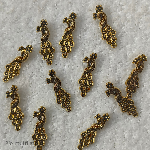 Peacock charms